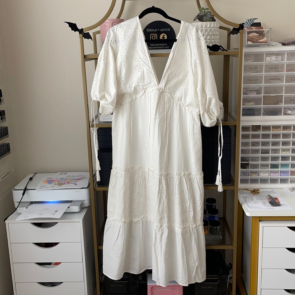 ASOS Eyelet white dress